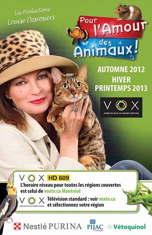 Pour l'amour des animaux, une émission présentée sur les ondes de VOX
